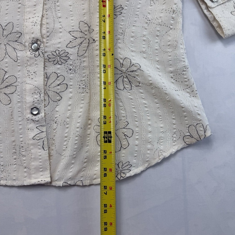 Roper Womens Western Shirt Floral Snap Button Cowboy Rodeo Large - Picture 3 of 6